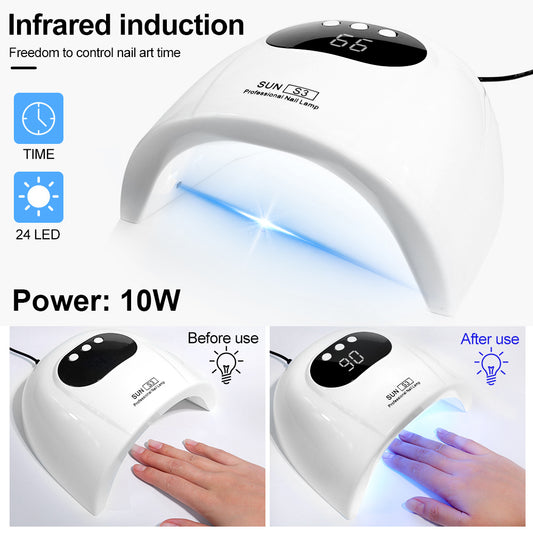 UV Nail Lamp, UV Light For Gel Nails LED Nail Dryer With 3 Timer, Smart Sensor, LCD Display Fast Curing Gel Nail Polish Nail Art Tools Manicure Accessories