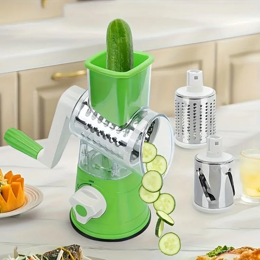 1pc Highly efficient and versatile Vegetable and Fruit Slicer Grater - benchtop drum cutter with drum design for fast, even shre 【free shipping】