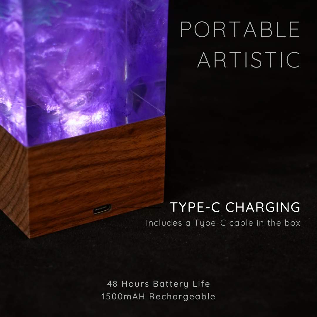 Galaxy Cube - Purple Handcrafted Ambient Lamp
