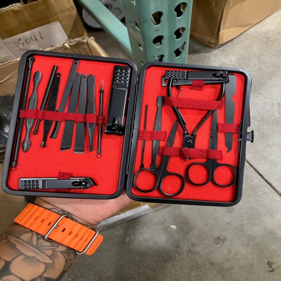 18-Piece Nail Clippers Trimming Tool Set Manicure Set Pedicure Kit Nail Clippers  Professional