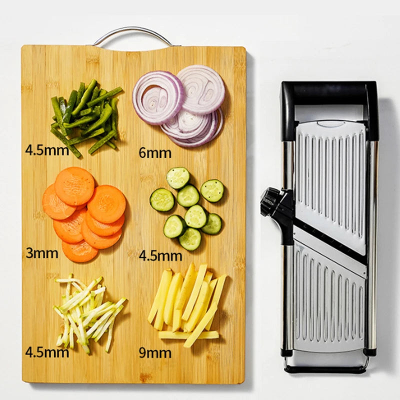 OMESER W1027 High Quality Adjustable Slicer Stainless Steel Vegetable Slicer Chopper Cutter for Potato Tomato Onion Carrot 【free shipping】