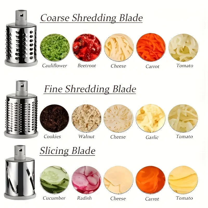 1pc Highly efficient and versatile Vegetable and Fruit Slicer Grater - benchtop drum cutter with drum design for fast, even shre 【free shipping】