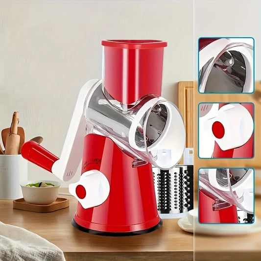 1pc Highly efficient and versatile Vegetable and Fruit Slicer Grater - benchtop drum cutter with drum design for fast, even shre 【free shipping】