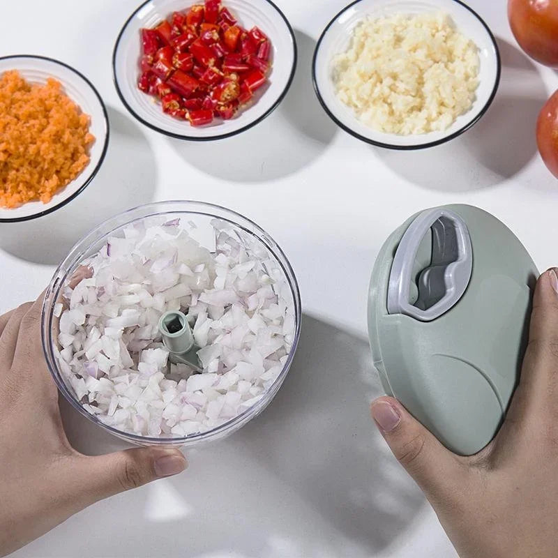 500/900ML Manual Meat Mincer Garlic Chopper Rotate Garlic Press Crusher Vegetable Onion Cutter Kitchen Cooking Accessories 【free shipping】