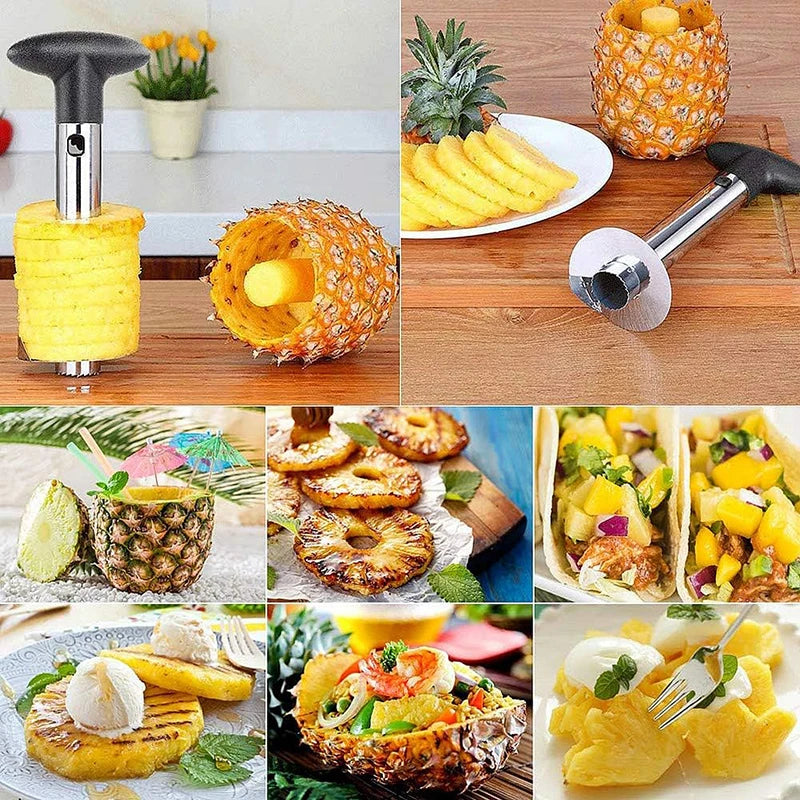Stainless Steel Pineapple Corer and Slicer Pineapple Silcer Peeler Pineapple Corer Slicer Fruit Cutter Kitchen Gadget Accessorie【free shipping】