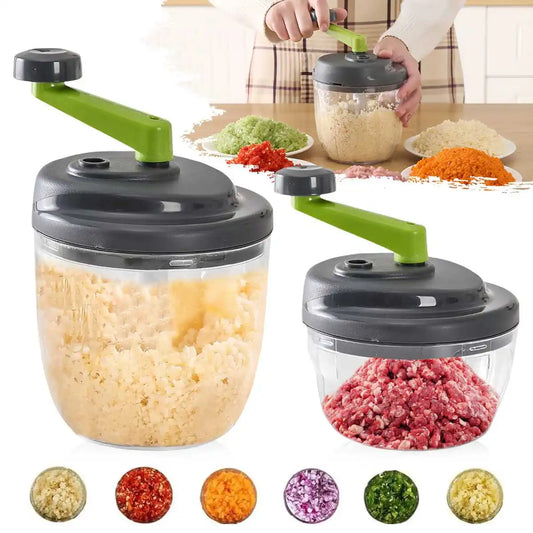 1pc 520/900ML Manual Meat Mincer Garlic Chopper Rotate Garlic Press Crusher Vegetable Onion Cutter Kitchen Cooking Accessories【free shipping】
