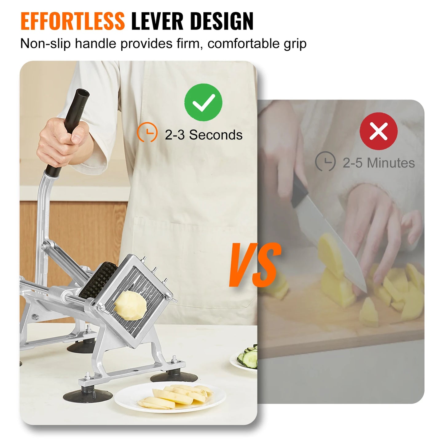 SucceBuy Commercial Vegetable Slicer 1/4 inch Stainless Steel and Aluminum Alloy for Radishes Onions Potatoes Lemons 【free shipping】