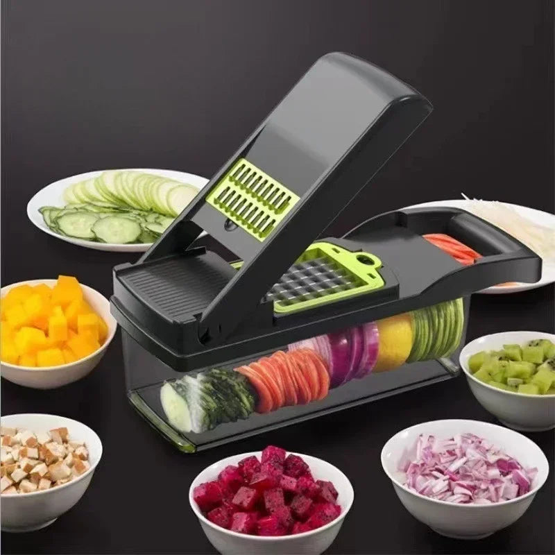 Multi-functional vegetable cutter, kitchen household, potato shreds, shredded and diced, radish grater, slicer 【free shipping】