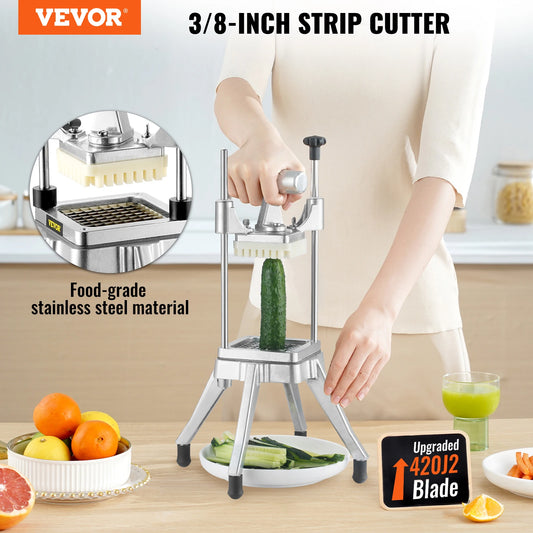 SucceBuy 3/8,1/4 Inch Manual Fruit Vegetable Dicer Cutter Commercial Food Cutter Stainless Steel Slicer Home Restaurant Kitchen 【free shipping】