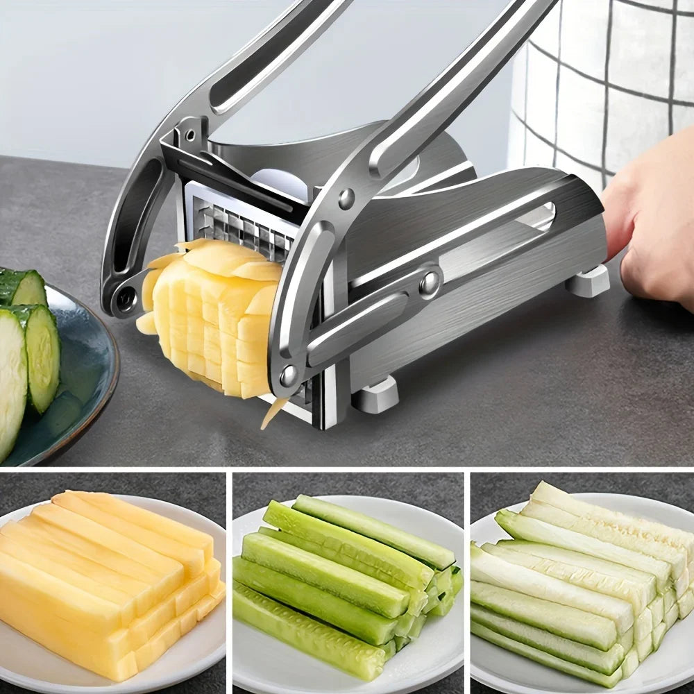 1 PC vegetable cutter, french fry cutter, stainless steel fruit cutter, french fry chopper, potato slicer 【free shipping】