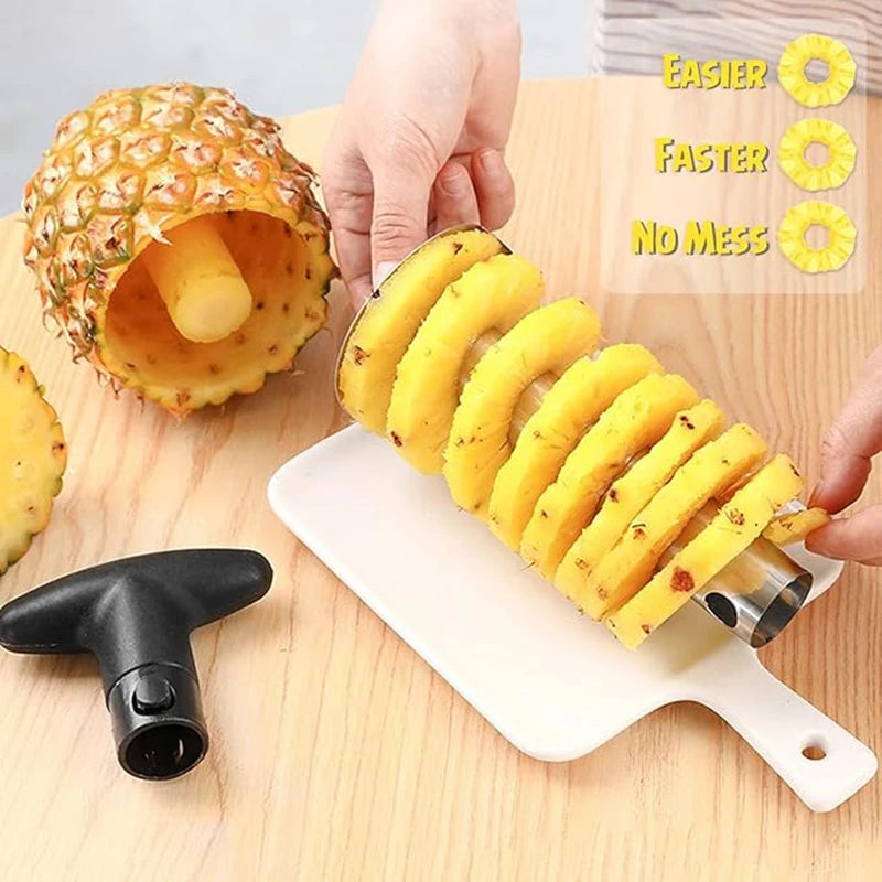 Stainless Steel Pineapple Corer and Slicer Pineapple Silcer Peeler Pineapple Corer Slicer Fruit Cutter Kitchen Gadget Accessorie【free shipping】