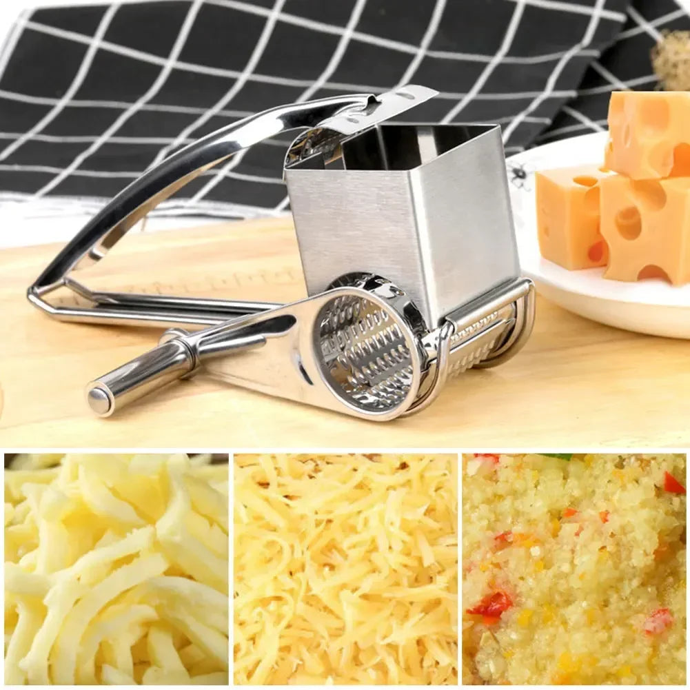 Rotary Cylinders Stainless Steel Cheese Grater Vegetable Cutter Slicer Shredder【free shipping】