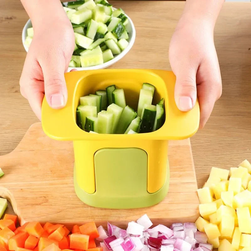 Multifunctional Cucumber Potato Slicer Household Hand Pressure Onion Dicer Kitchen Tools Vegetable Chopper French Fries Cutter   【free shipping】