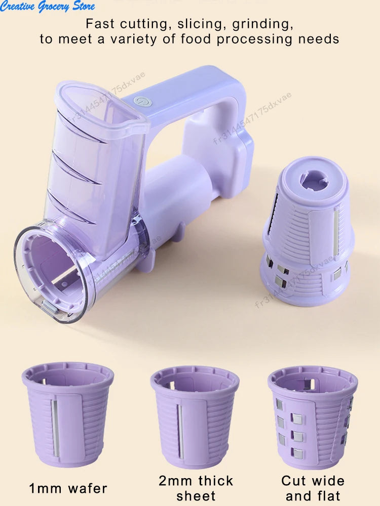 Multifunctional Electric Roller Vegetable Cutter Cheese Shredder Slicer Shredded Ice Cutter Kitchen Gadgets 【free shipping】