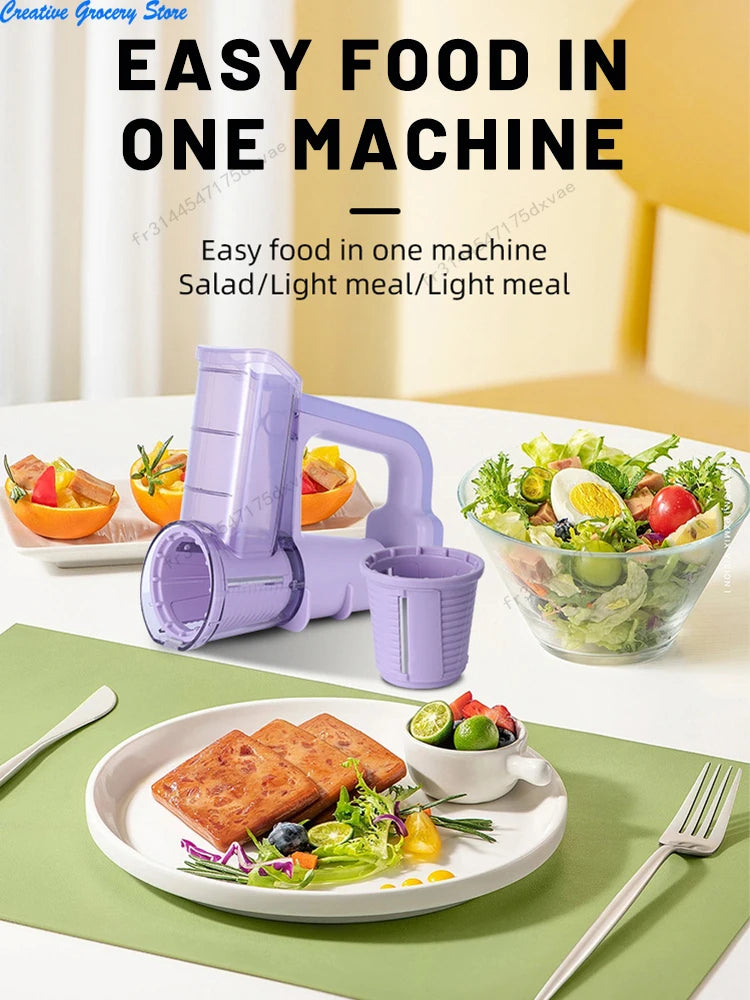 Multifunctional Electric Roller Vegetable Cutter Cheese Shredder Slicer Shredded Ice Cutter Kitchen Gadgets 【free shipping】