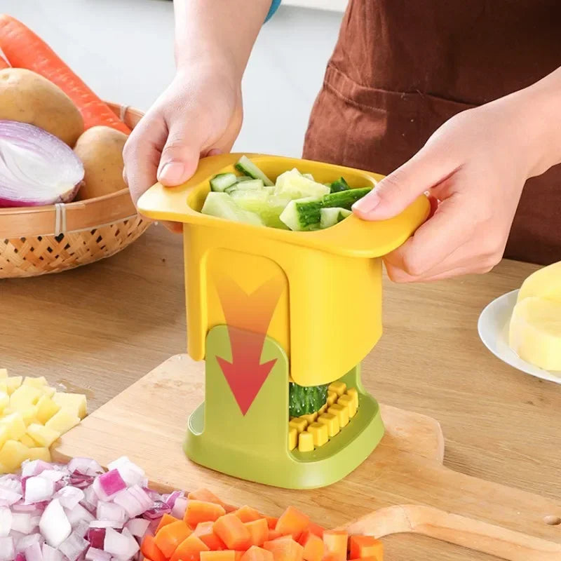 Multifunctional Cucumber Potato Slicer Household Hand Pressure Onion Dicer Kitchen Tools Vegetable Chopper French Fries Cutter   【free shipping】