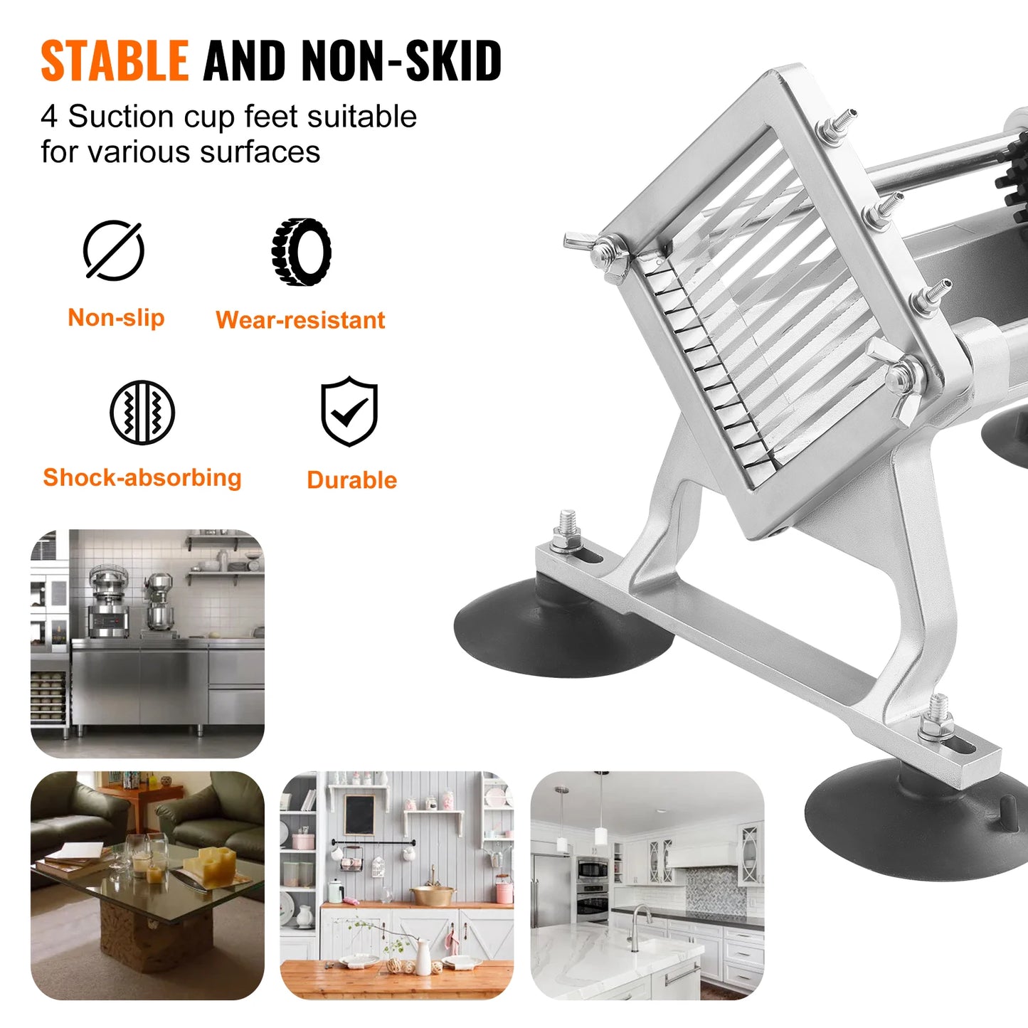 SucceBuy Commercial Vegetable Slicer 1/4 inch Stainless Steel and Aluminum Alloy for Radishes Onions Potatoes Lemons 【free shipping】