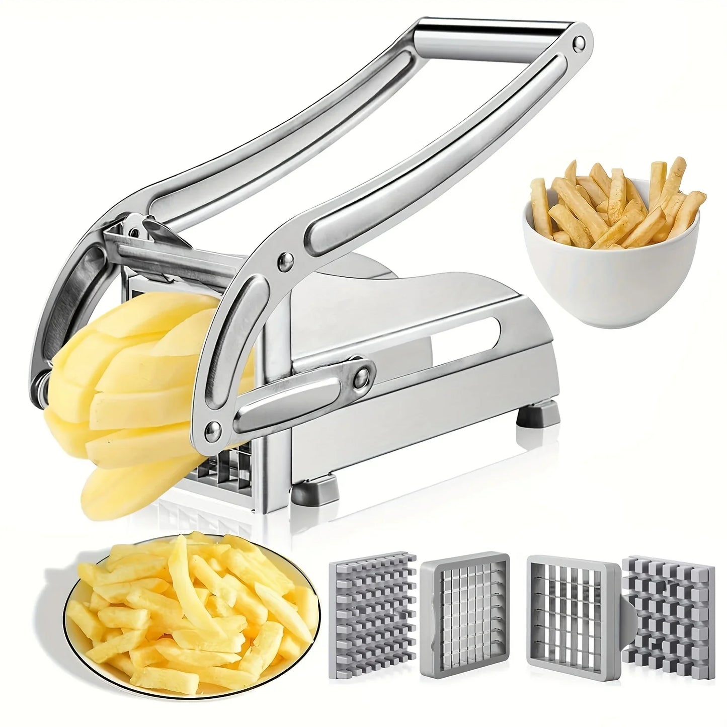 1 PC vegetable cutter, french fry cutter, stainless steel fruit cutter, french fry chopper, potato slicer 【free shipping】